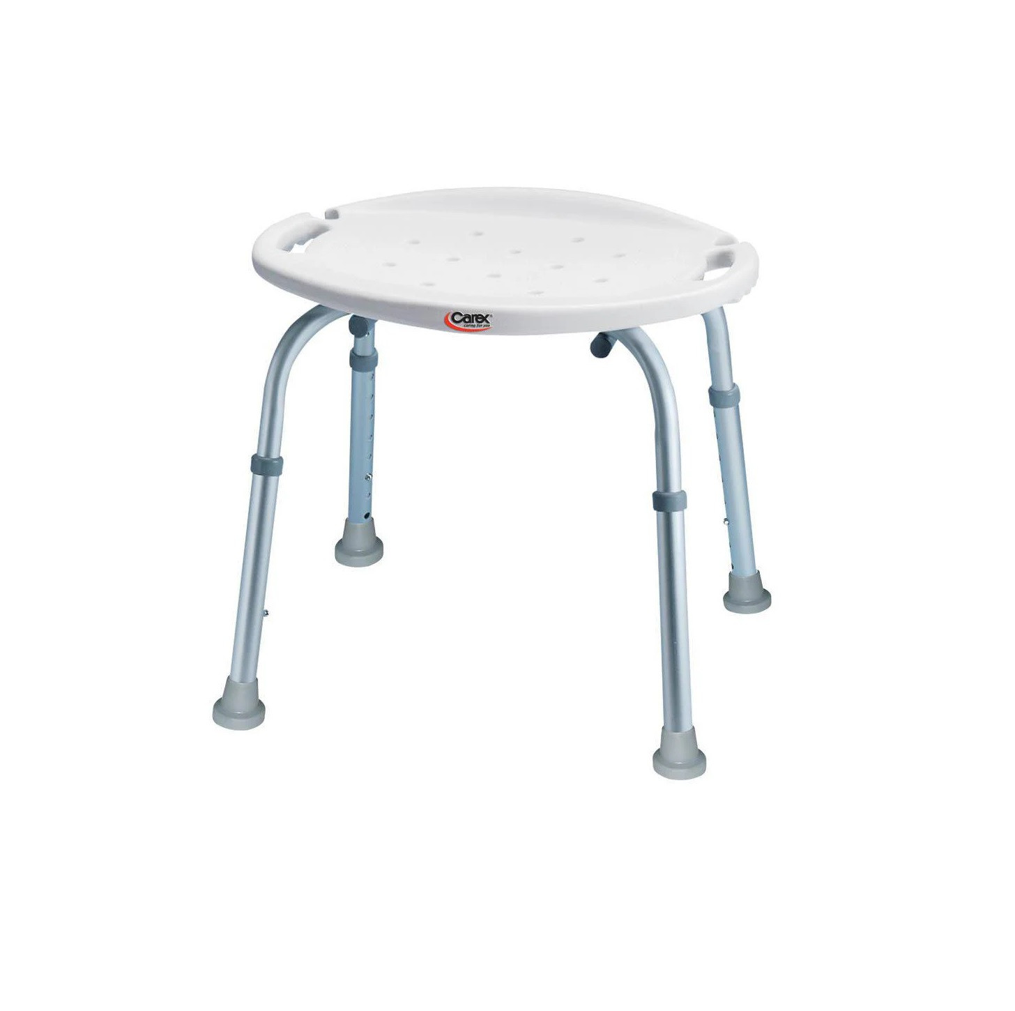 Carex Classics Adjustable Bath & Shower Chair with Handles, Lightweight Non-Slip Seat for Bathtub or Stall, 14"–20" Height Range, 300 lb Capacity