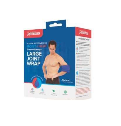 Bed Buddy Joint Wrap – Hot & Cold Therapy for Wrist, Elbow, Knee, Ankle & More (Reusable, Moist Heat, Soft-Touch Fabric, Natural Grain-Filled)