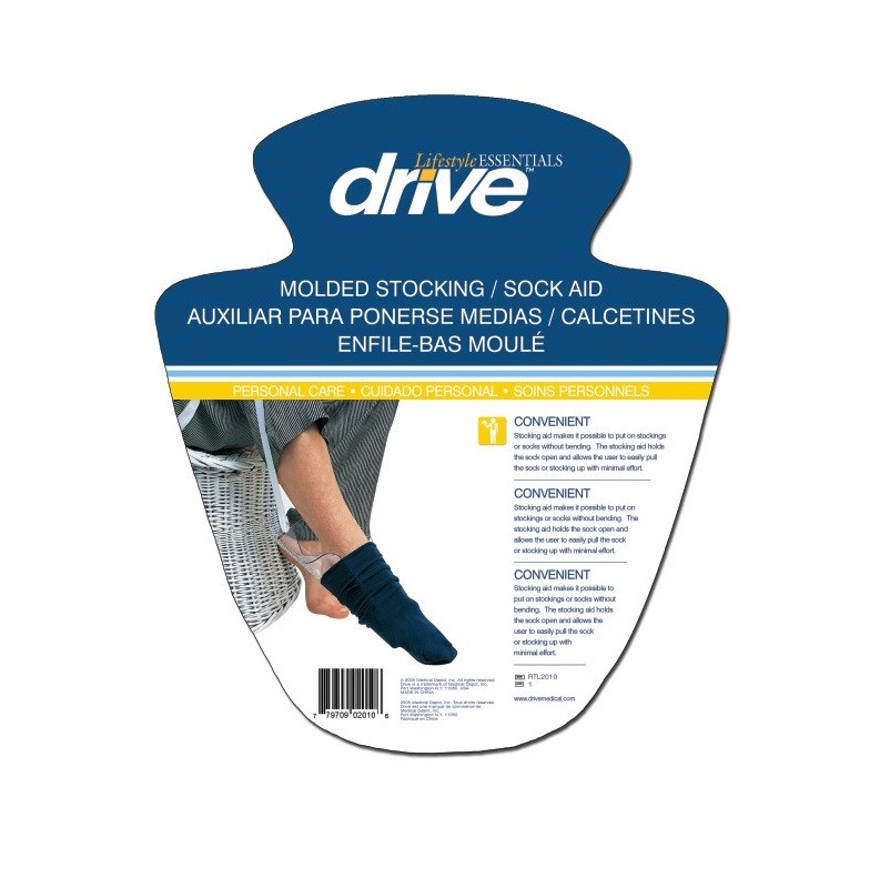 Drive Lifestyle Essentials Molded Stocking Aid – Ergonomic Sock & Stocking Puller
