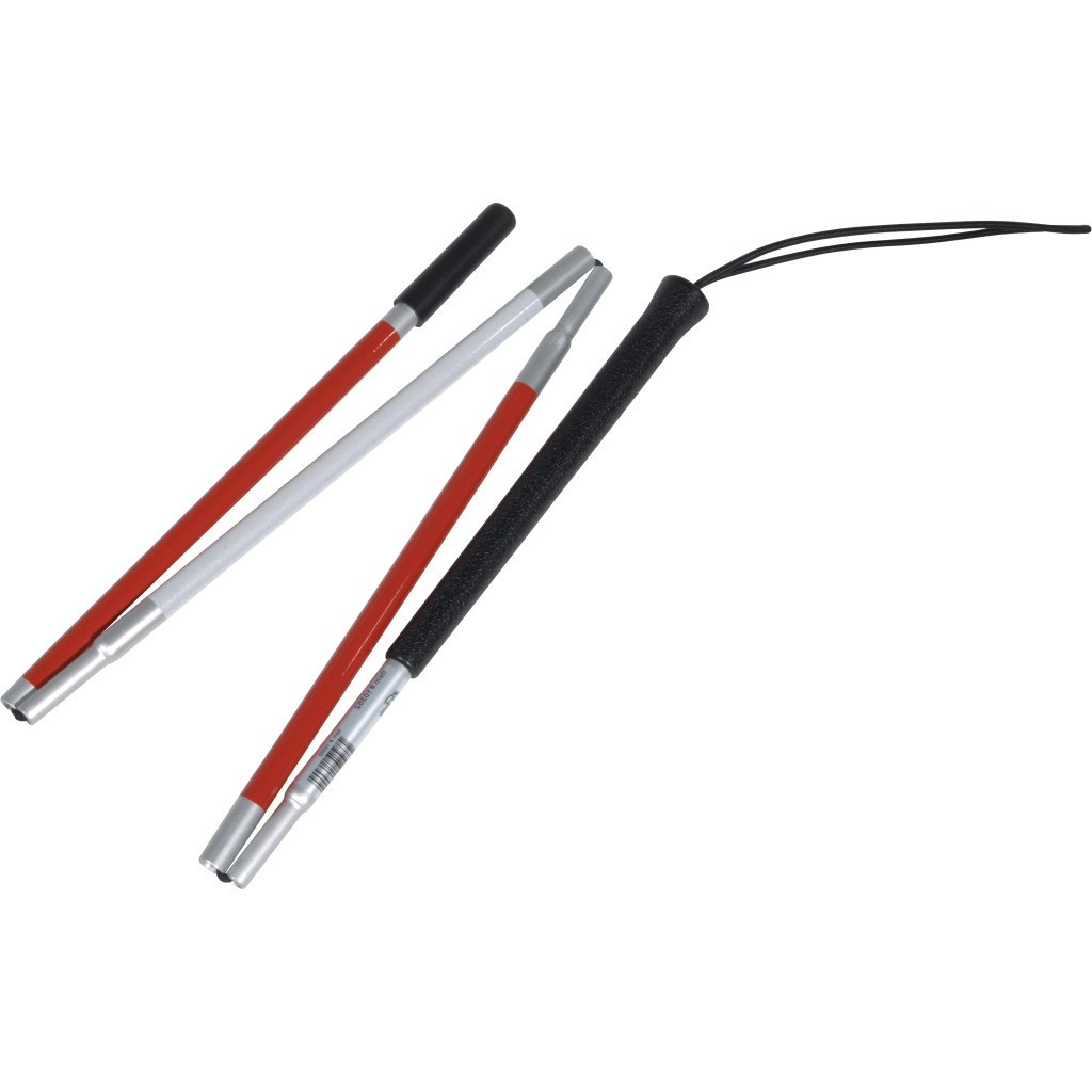 Drive Blind Folding White Cane with Reflective Red Tip – Lightweight Aluminum Mobility Aid for the Visually Impaired