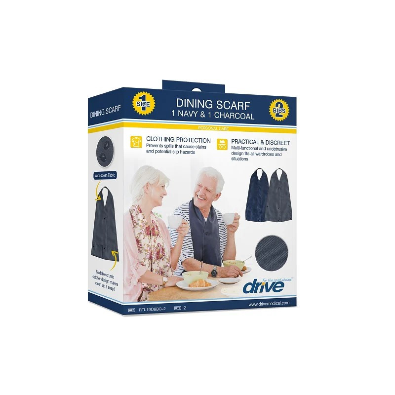 Drive Medical Adult Dining Scarf - Stylish Protection You Can Wear
