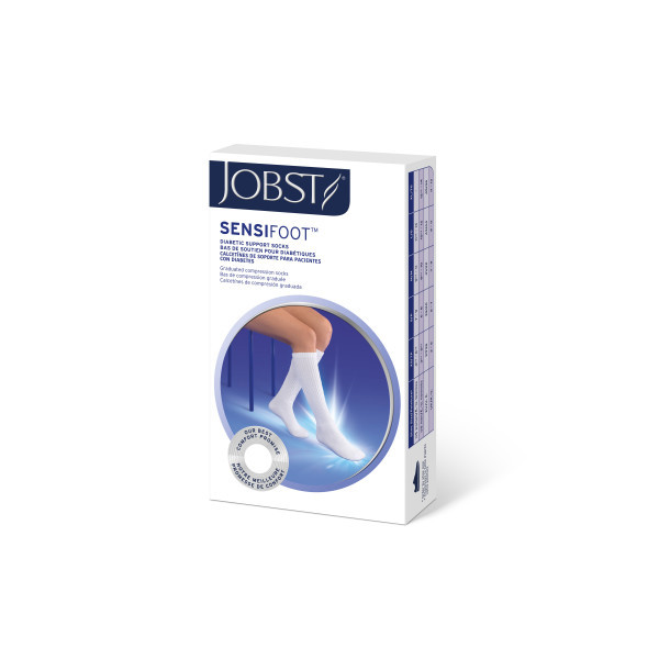 JOBST SensiFoot Diabetic Compression Socks 8-15 mmHg Knee High, Closed Toe